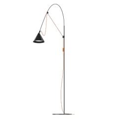 Midgard AYNO L golvlampa, 2700 K, svart - orange