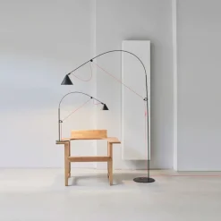 Midgard AYNO L golvlampa, 2700 K, svart - orange