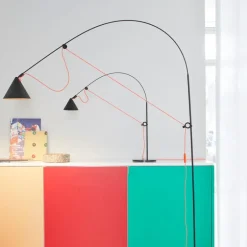 Midgard AYNO L golvlampa, 2700 K, svart - orange