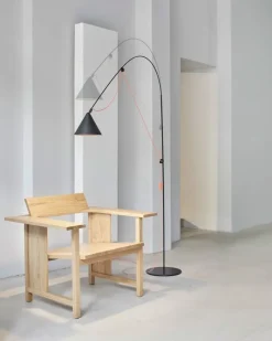 Midgard AYNO L golvlampa, 2700 K, svart - orange