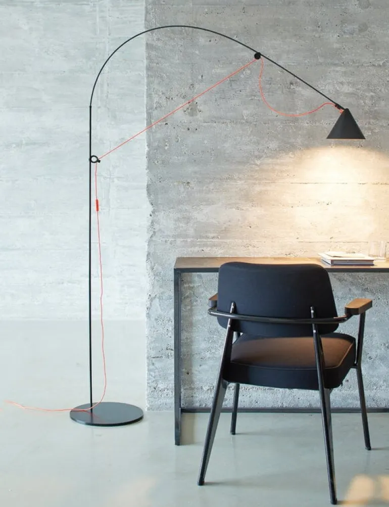 Midgard AYNO L golvlampa, 2700 K, svart - orange