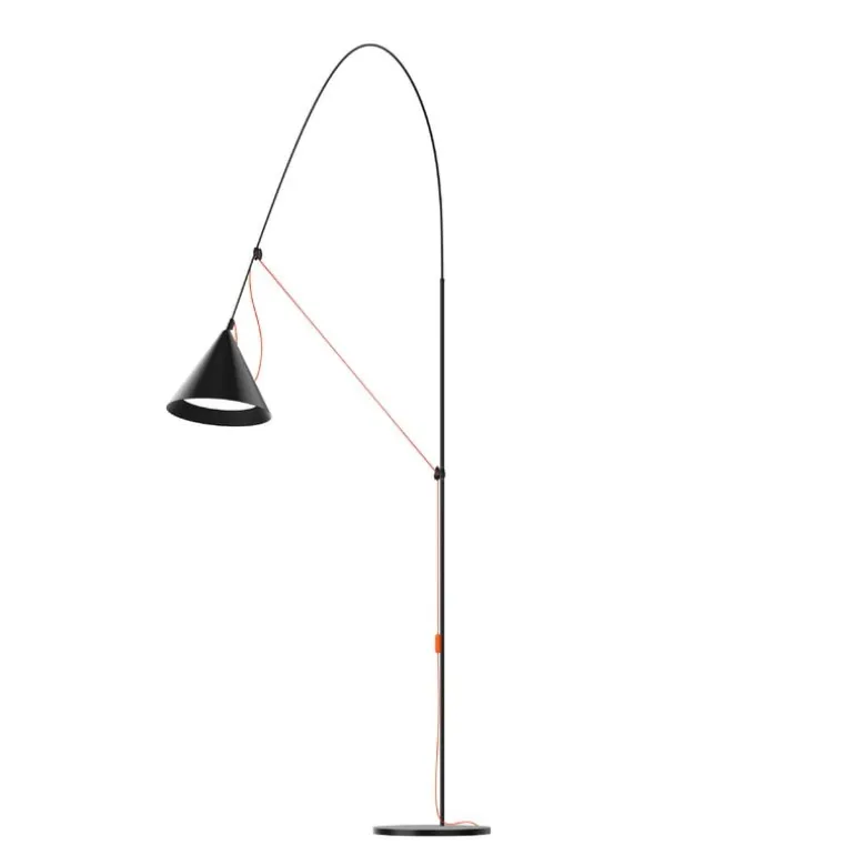 Midgard AYNO XL golvlampa, 3000 K, svart - orange