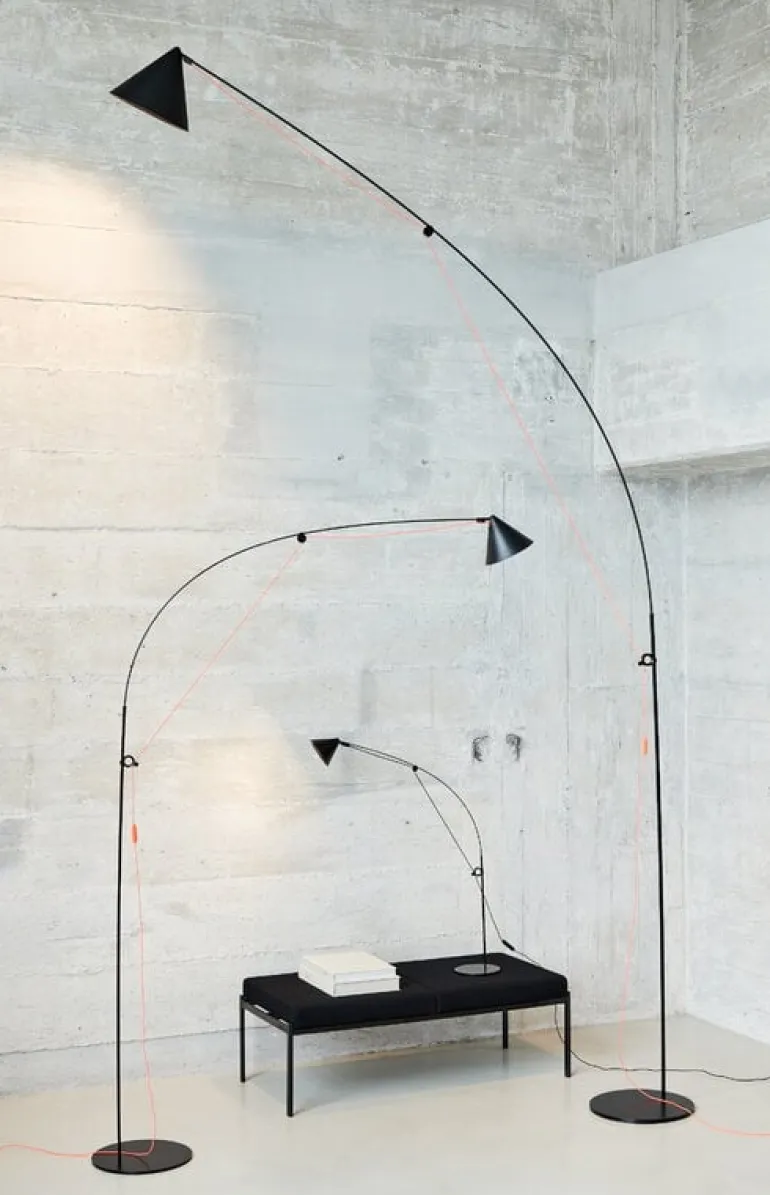 Midgard AYNO XL golvlampa, 3000 K, svart - orange