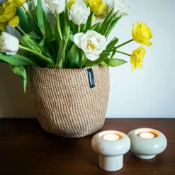 Mifuko Kandili ljusstake E, krämvit