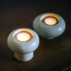 Mifuko Kandili ljusstake E, krämvit