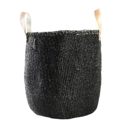 Mifuko Kiondo korg med handtag, M, svart
