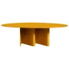 Miniforms Nami, bord, ovalt, 220 x 130 cm, gul zucca