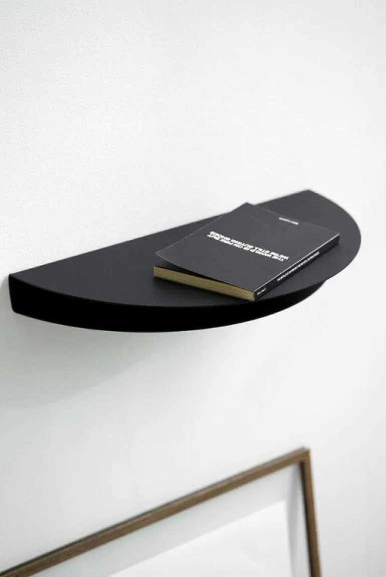 Moebe Half Moon hylla, stor, svart