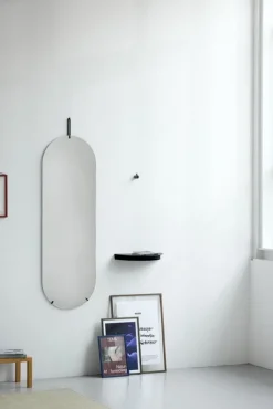 Moebe Half Moon hylla, stor, svart