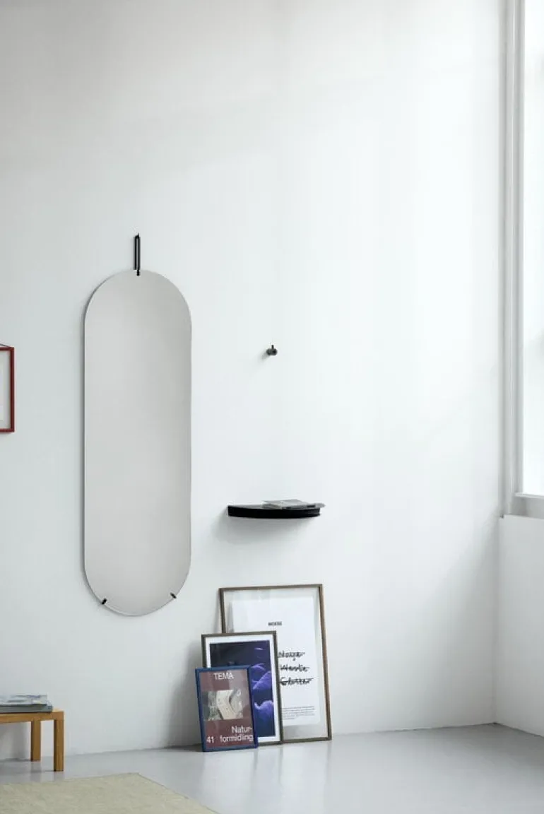 Moebe Half Moon hylla, stor, svart