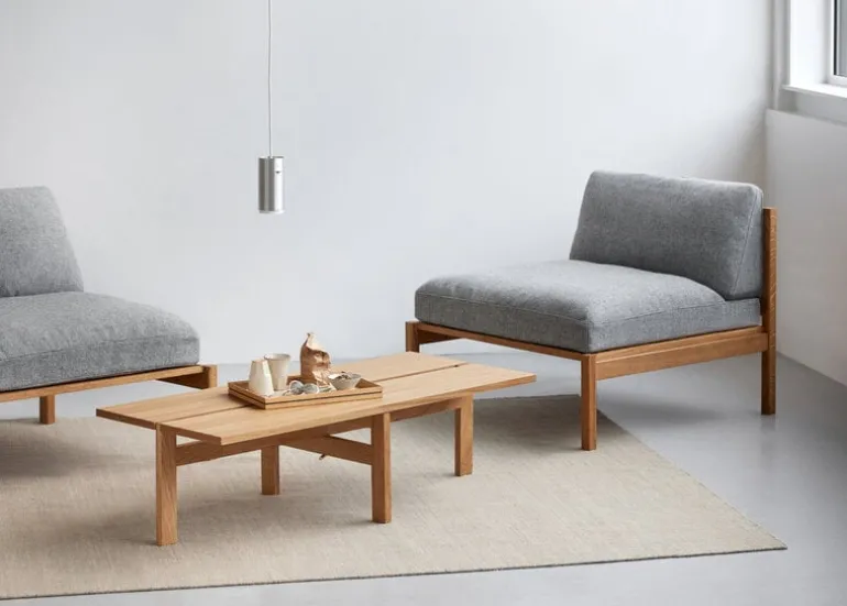 Moebe Rectangular soffbord, 115 cm, ek