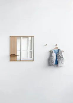 Moebe Spegel med hylla, 70 cm, ek