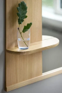 Moebe Spegel med hylla, 70 cm, ek