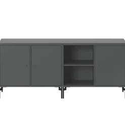 Montana Furniture Save lågt sideboard, svarta ben - 04 Antracite