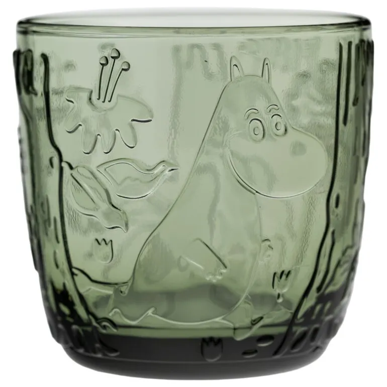 Moomin Arabia Mumin glas, 28 cl, tallgrön, 2 st.
