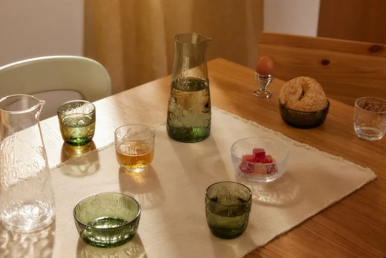 Moomin Arabia Mumin glas, 28 cl, tallgrön, 2 st.