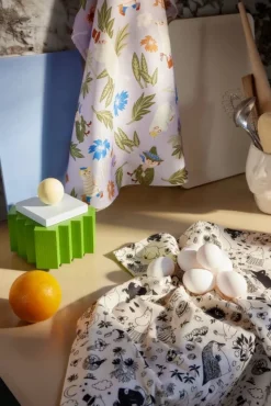 Moomin Arabia Mumin kökshanddukset om 2, 50 x 70 cm, lila - vit