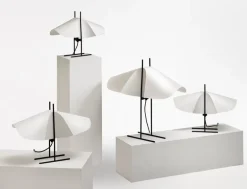 Motarasu Cho bordslampa, vit - svart