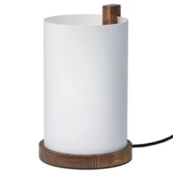 Motarasu Enso bordslampa, vit - svartoljad ek