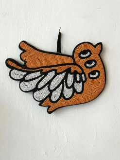 MUM's Orange Birdy väggkonst, 28 x 25 cm