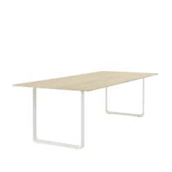 Muuto 70/70 bord, 255 x 108 cm, massiv ek - vitt