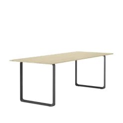 Muuto 70/70 bord, 225 x 90 cm, massiv ek - svart