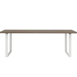 Muuto 70/70 bord, 225 x 90 cm, massiv rökt ek - vit