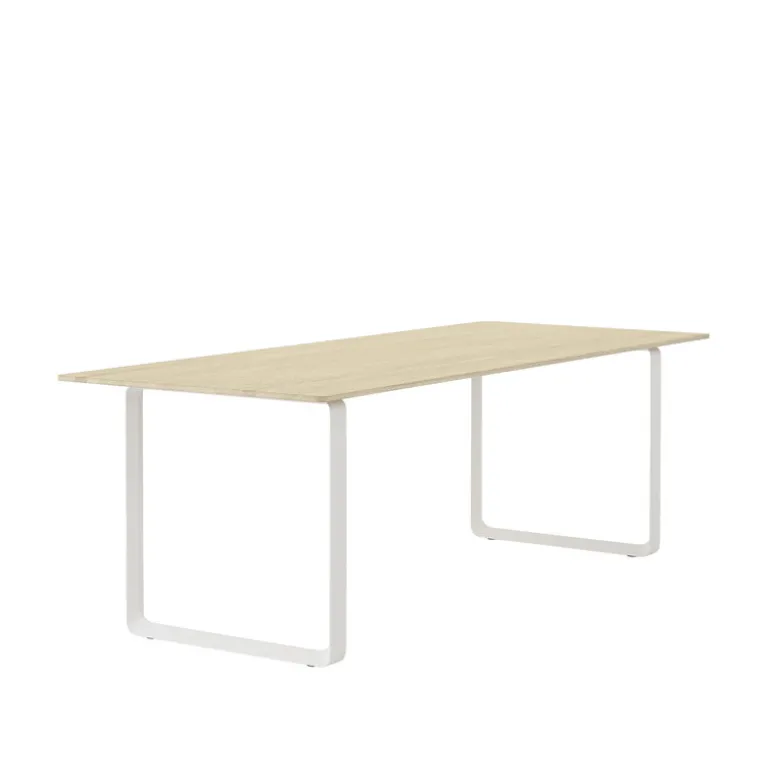 Muuto 70/70 bord, 225 x 90 cm, massiv ek - vitt