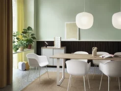 Muuto 70/70 bord, 225 x 90 cm, massiv ek - vitt