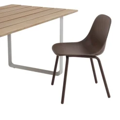 Muuto 70/70 Outdoor bord, 225 x 90 cm, Sapele-mahogny - grå