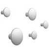 Muuto Dots Metal klädkrokar, 5-pack, aluminium