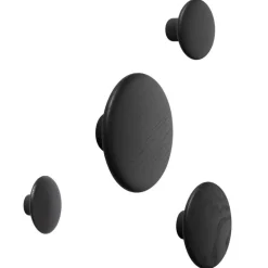Muuto Dots Wood klädkrok, svart