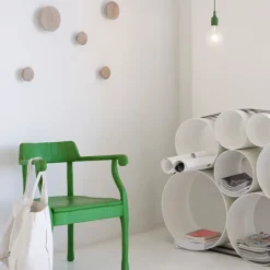 Muuto Dots Wood klädkrokar, 5-pack, ek