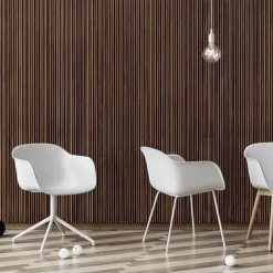 Muuto Fiber fåtölj, snurrfunktion, mattgrön