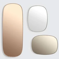 Muuto Framed spegel, stor, rosenröd