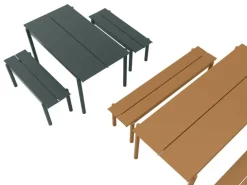 Muuto Linear Steel bänk 170 cm, burnt orange