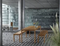 Muuto Linear Steel bänk 170 cm, burnt orange