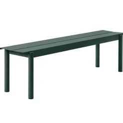 Muuto Linear Steel bänk 170 cm, mörkgrön