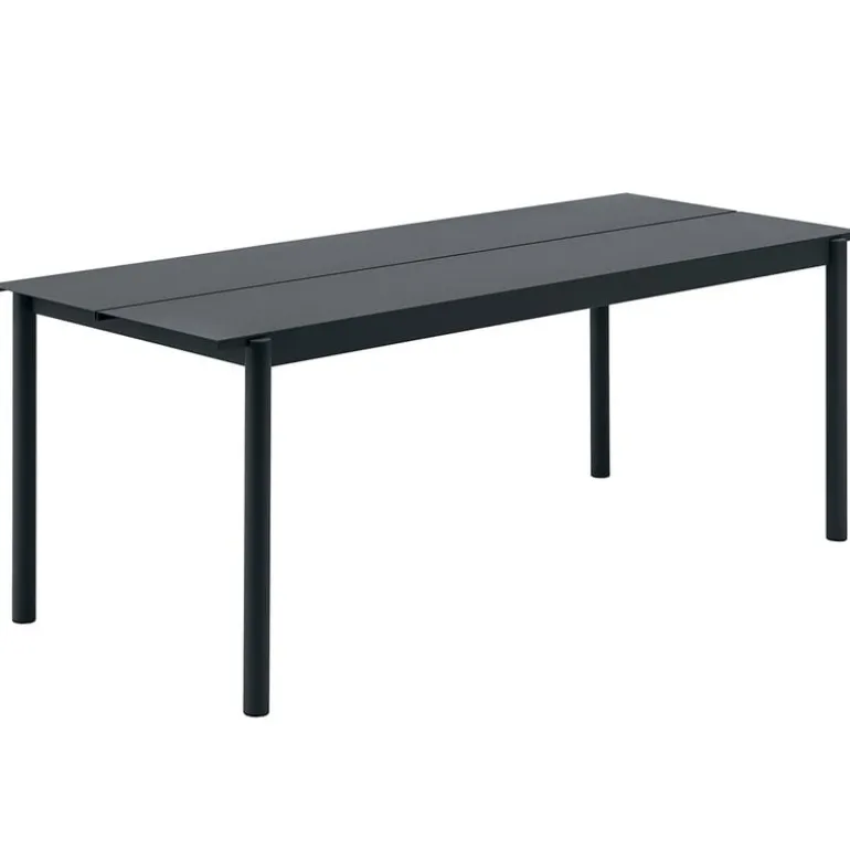 Muuto Linear Steel bord 200 x 75 cm, svart