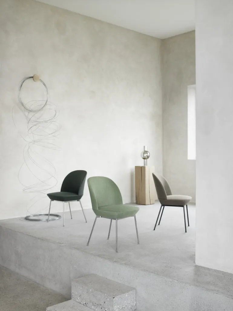 Muuto Oslo stol, Weave 990 - krom