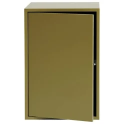 Muuto Stackad hyllmodul med dörr, stor, brungrön