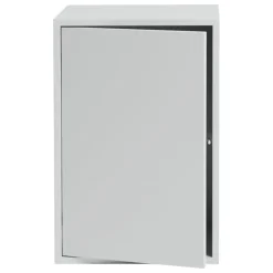 Muuto Stackad hyllmodul med dörr, stor, grå