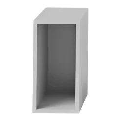 Muuto Stacked hyllmodul med bakstycke, liten, ljusgrå