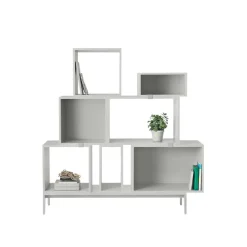 Muuto Stacked hyllmodul med bakstycke, stor, ljusgrå