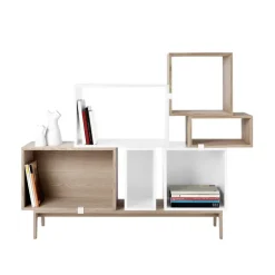 Muuto Stacked hyllmodul med bakstycke, medium, vit