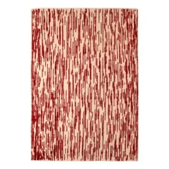 Nanimarquina Doblecara 3 matta, naturvit - röd