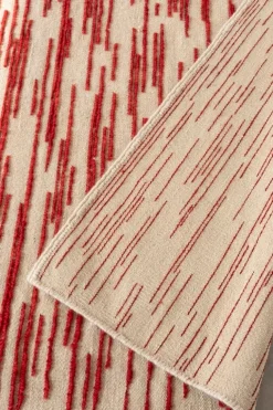 Nanimarquina Doblecara 3 matta, naturvit - röd