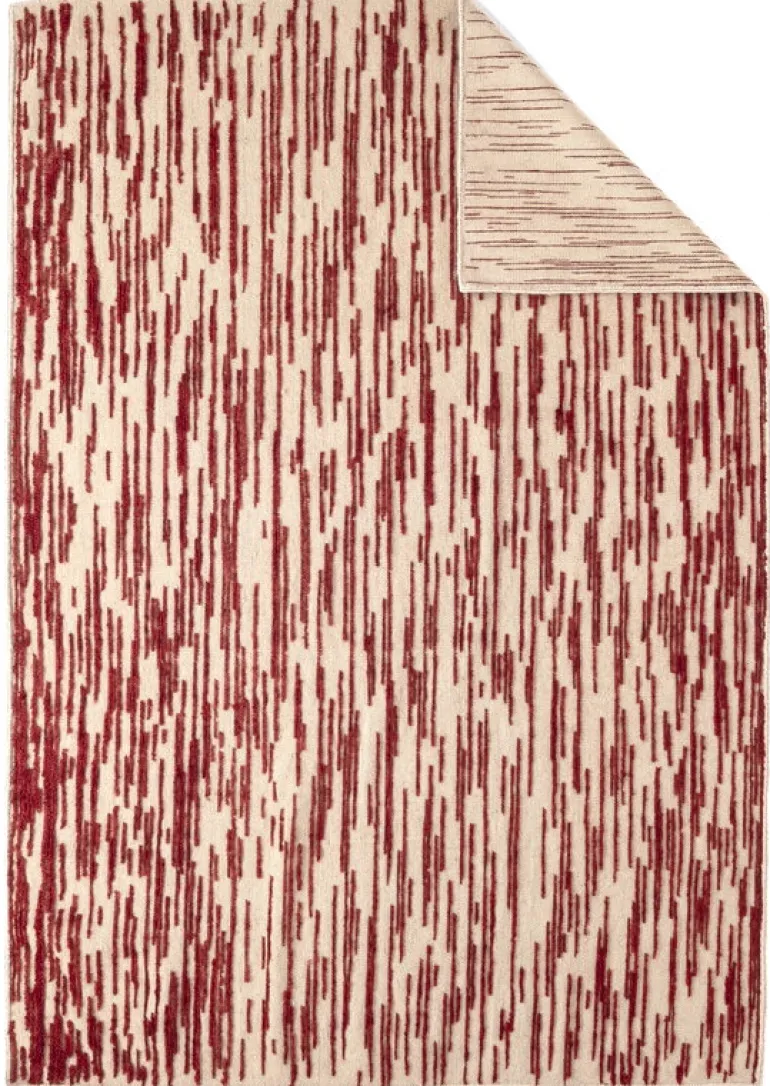 Nanimarquina Doblecara 3 matta, naturvit - röd