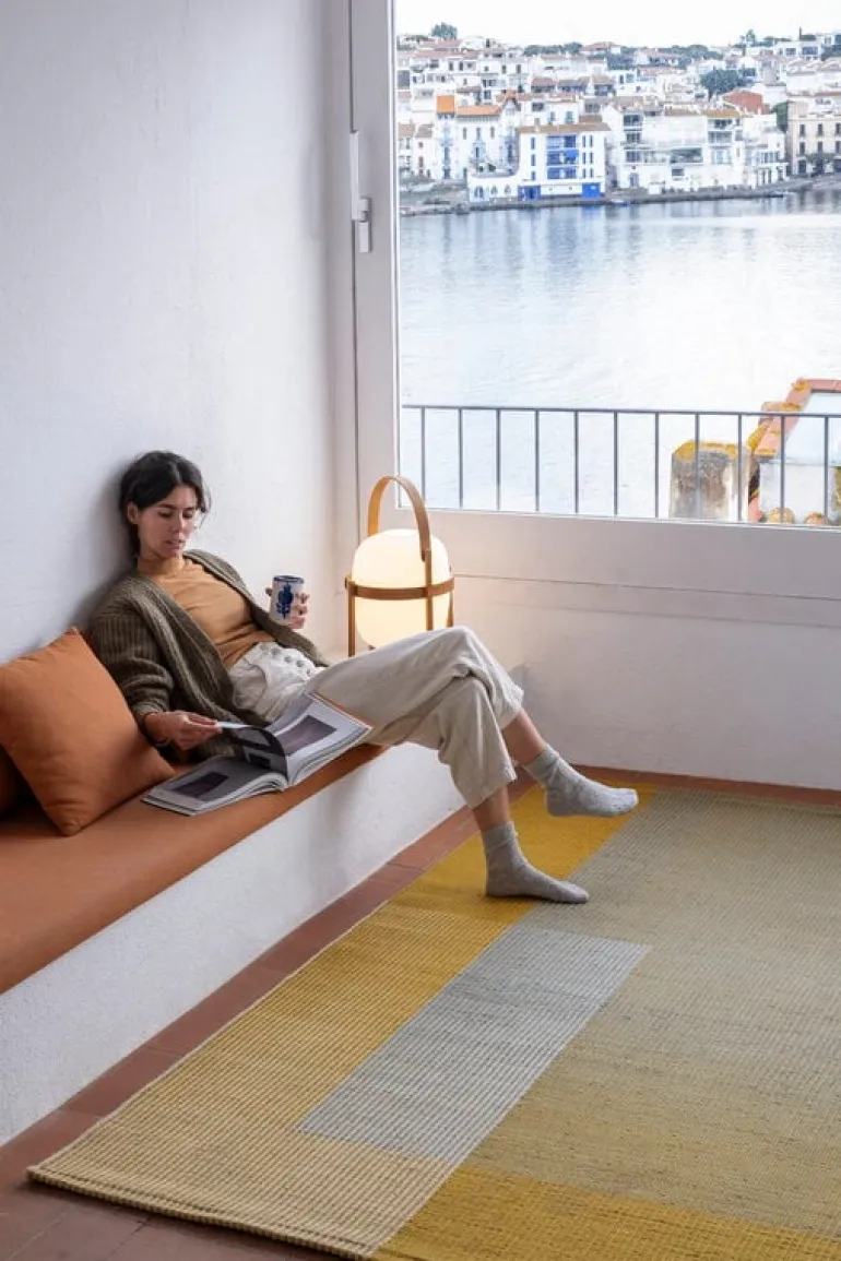 Nanimarquina Haze 1, matta, gul - grå