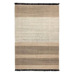 Nanimarquina Tres Stripes utomhusmatta, 170 x 240 cm, svart